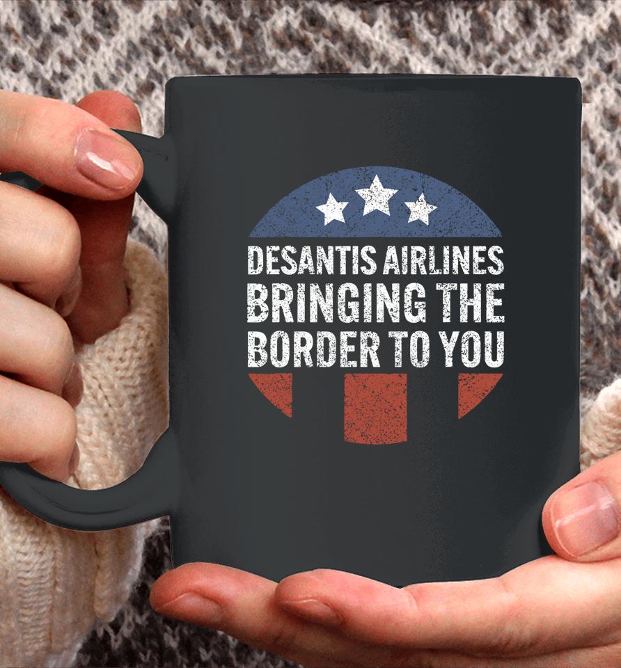 Desantis Airlines Retro Vintage Usa Flag Coffee Mug