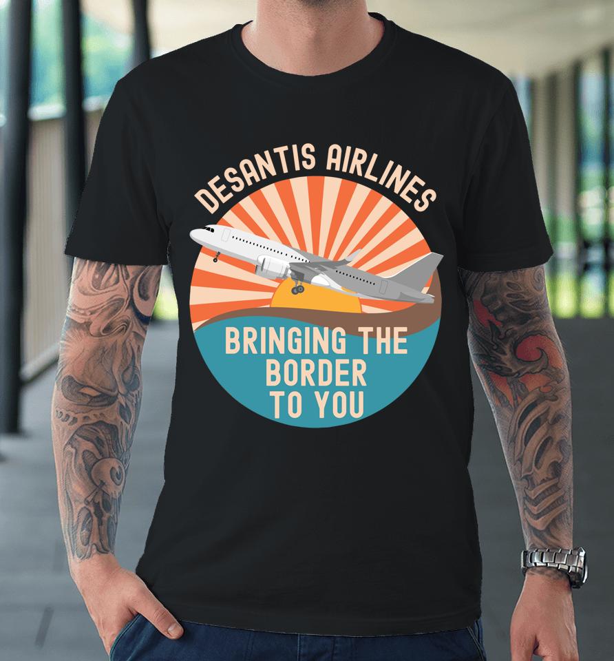 Desantis Airlines Shirt Marthas Vineyard Politics Funny Meme Premium T-Shirt