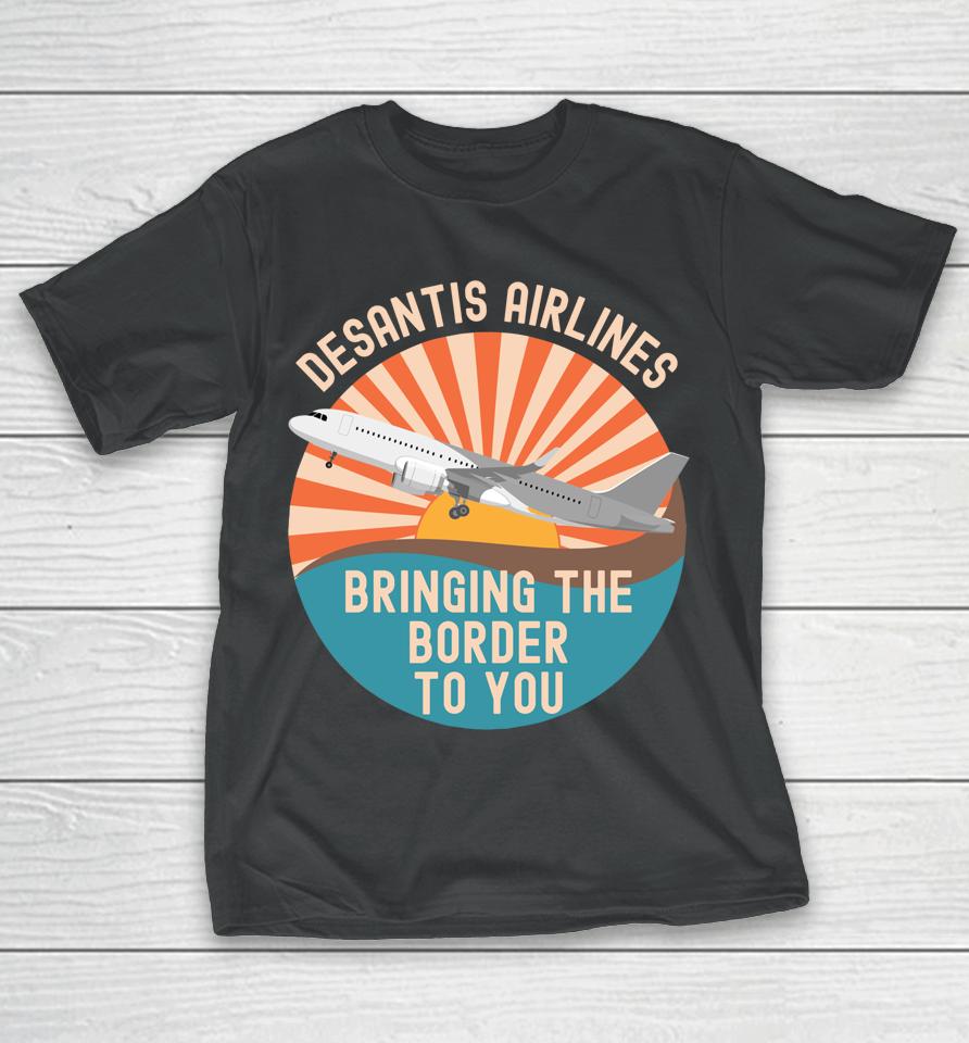 Desantis Airlines Shirt Marthas Vineyard Politics Funny Meme T-Shirt