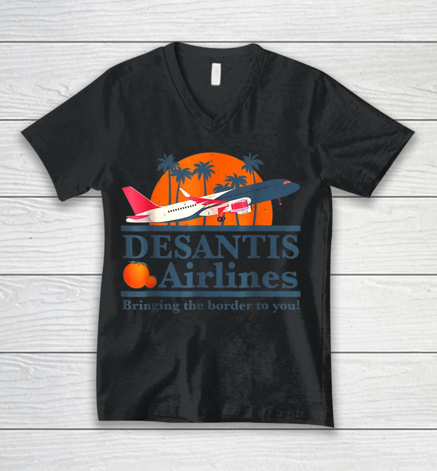 Desantis Airlines Unisex V-Neck T-Shirt
