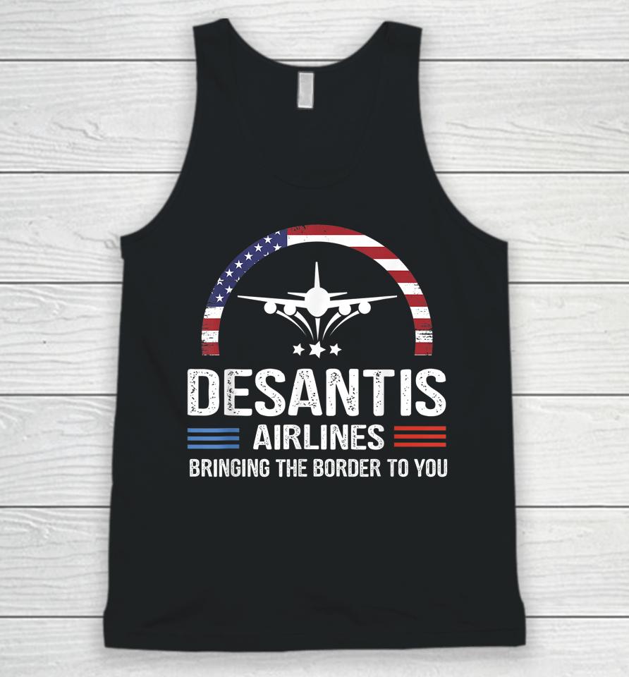 Desantis Airlines Vintage Tee Bringing The Border To You Unisex Tank Top
