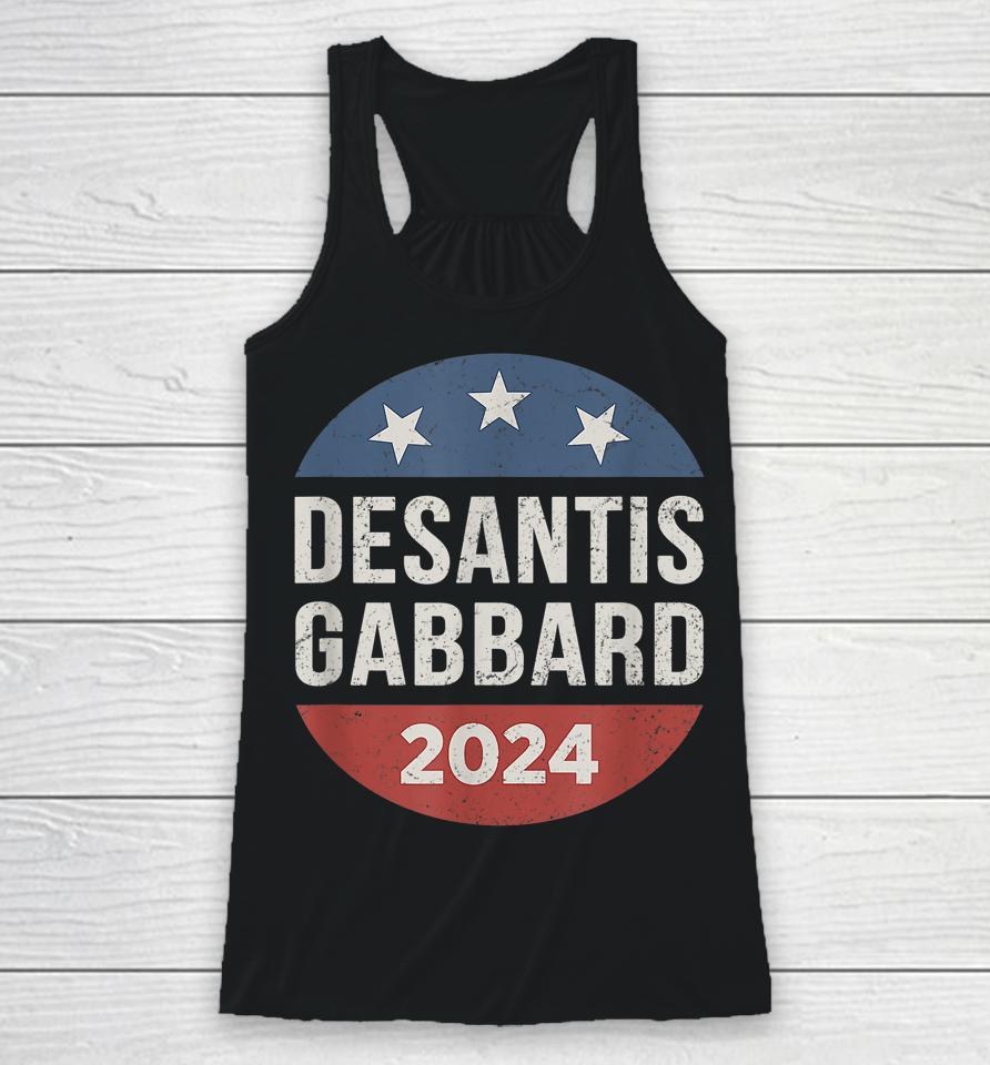 Desantis Gabbard 2024 President Election Republican Ticket Racerback Tank