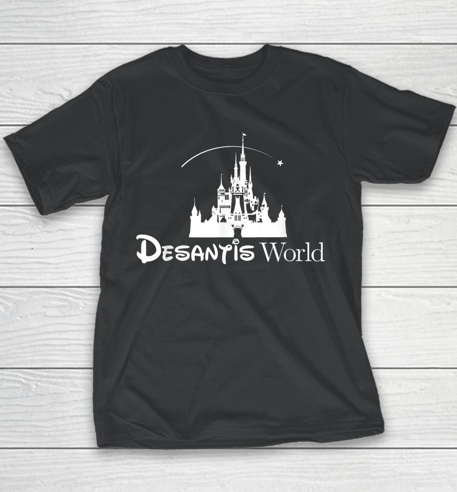 Desantis World Anti Woke Corporation Political Youth T-Shirt