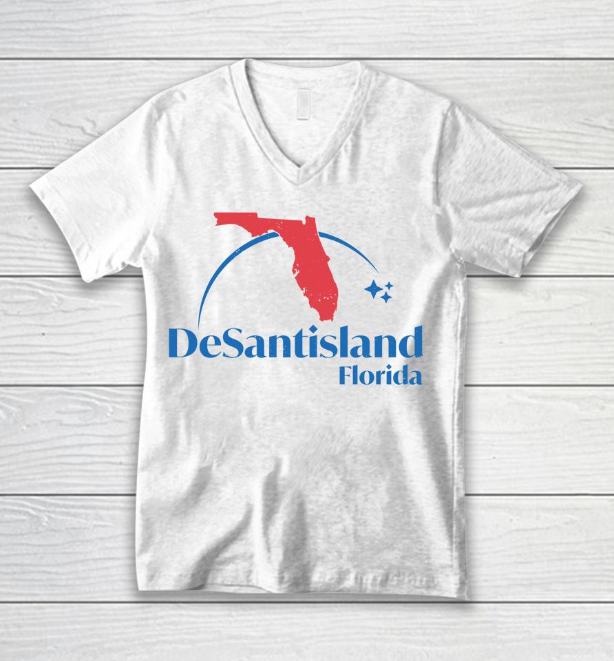 Desantisland Land Of Florida Unisex V-Neck T-Shirt
