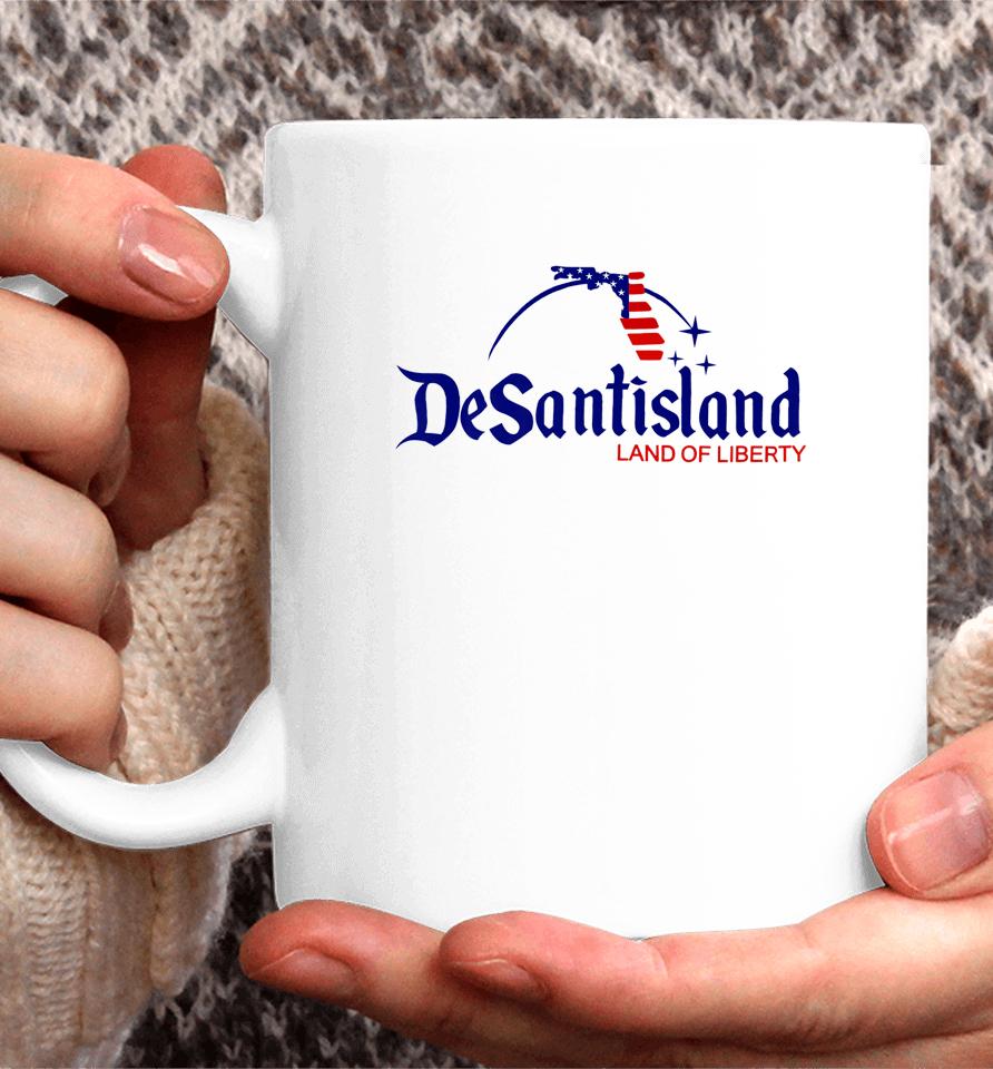Desantisland Land State Of Liberty Florida Map Patriotic Coffee Mug