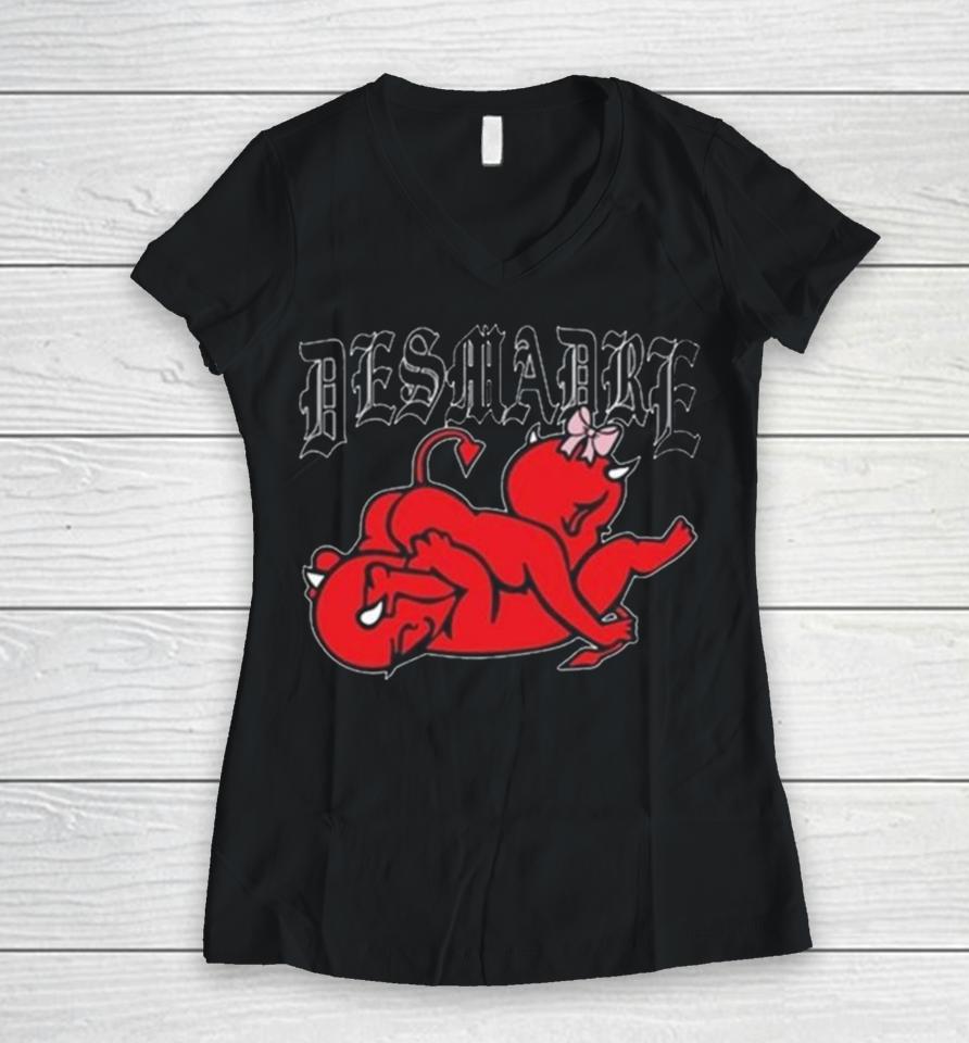 Desmadre Devils 69 Women V-Neck T-Shirt