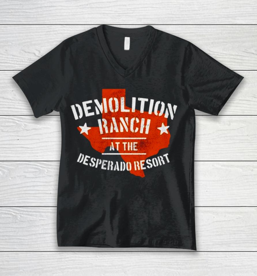 Desperado Ranch At The Desperado Resort Texas Map Unisex V-Neck T-Shirt