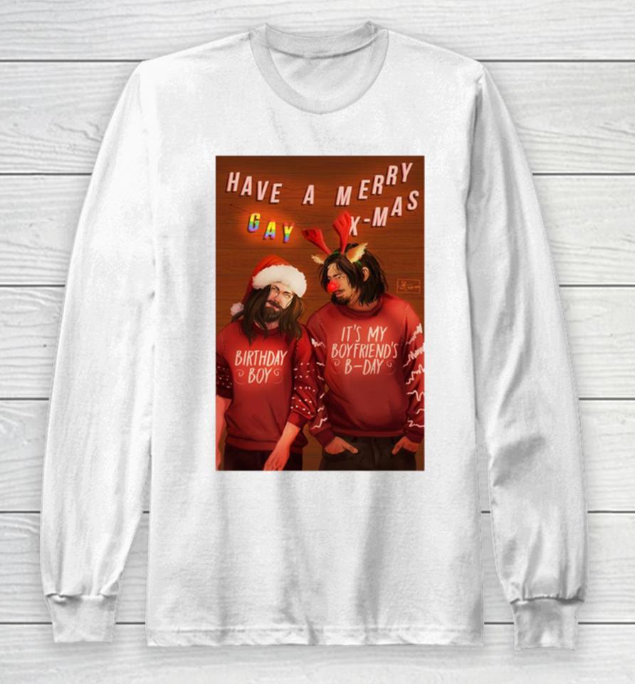 Desus Christmas Daryl &Amp; Jesus The Walking Dead Long Sleeve T-Shirt