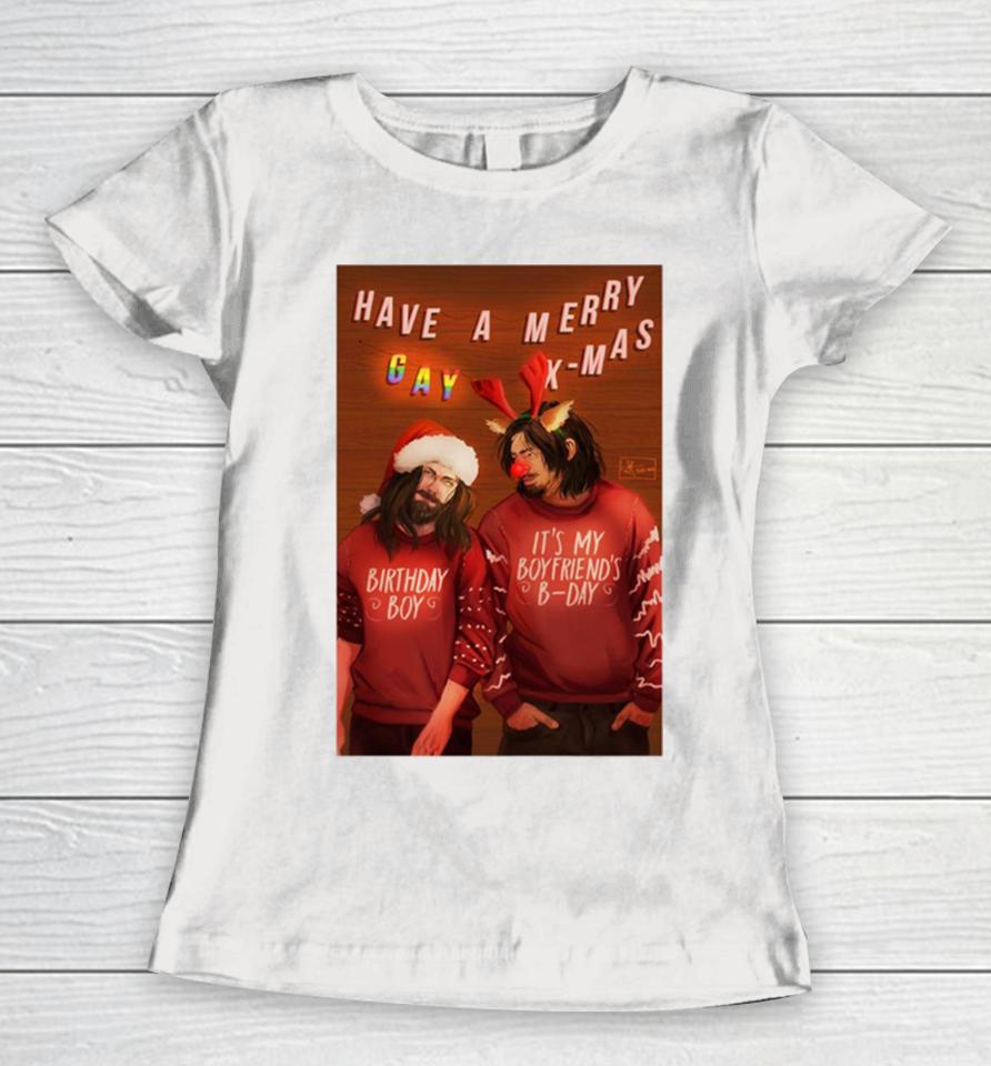 Desus Christmas Daryl &Amp; Jesus The Walking Dead Women T-Shirt