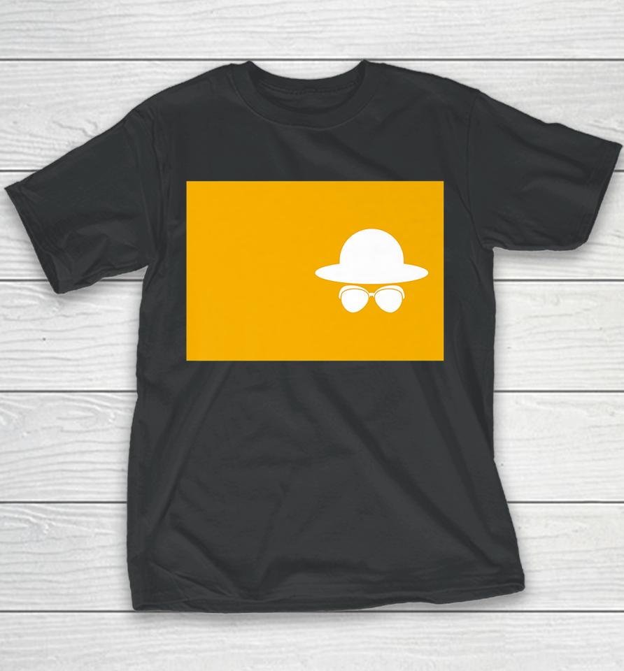 Detective Hat &Amp; Glasses On Color Block Youth T-Shirt
