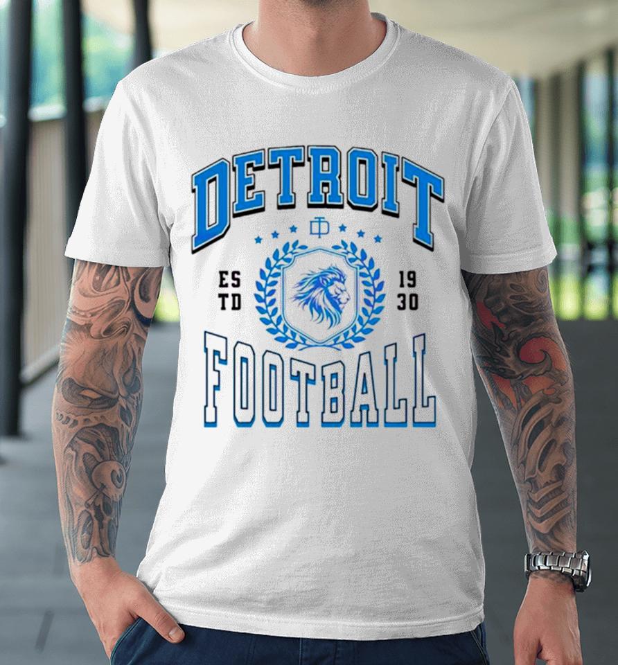 Detroit Football Estd 1930 Game Day Premium T-Shirt