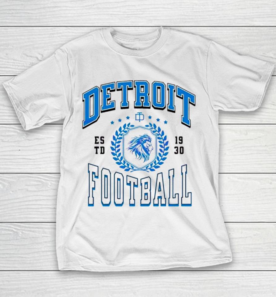 Detroit Football Estd 1930 Game Day Youth T-Shirt