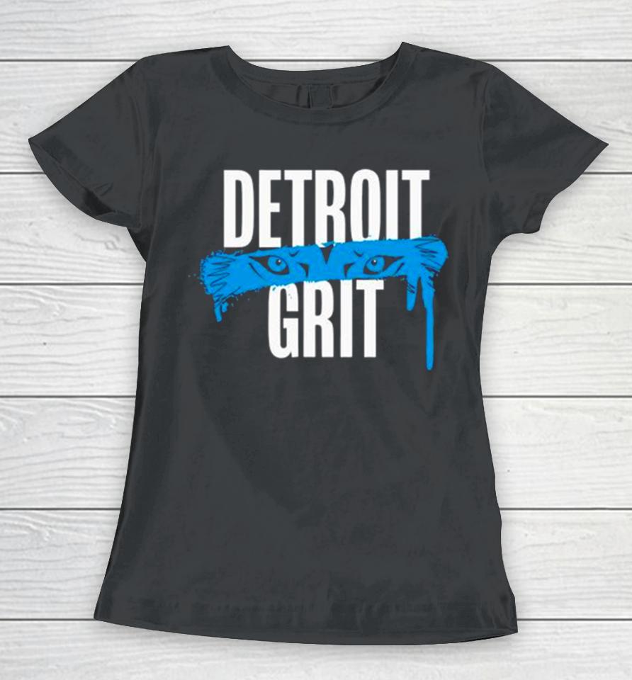 Detroit Grit Eyes Cool Lions Football Women T-Shirt