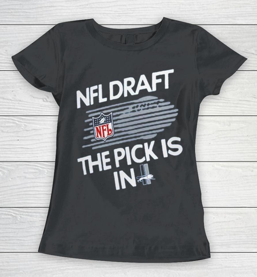 Detroit Lions 2024 Team Draft The Pick Is In Tri Blend Women T-Shirt