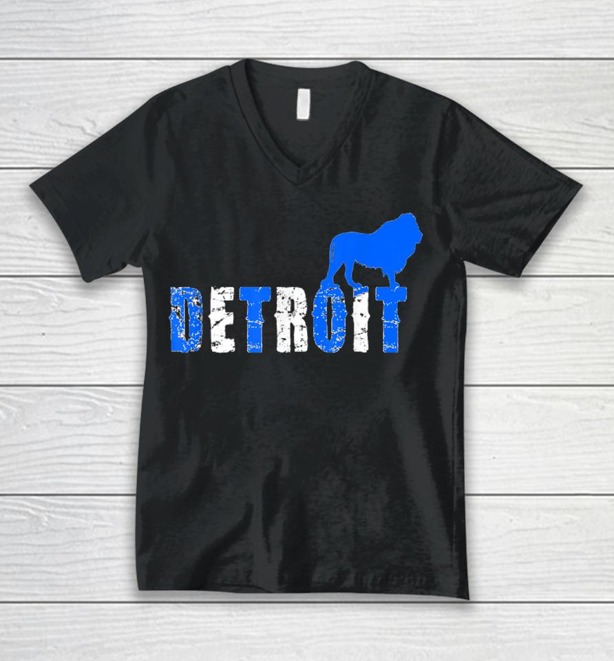 Detroit Lions 313 Unisex V-Neck T-Shirt