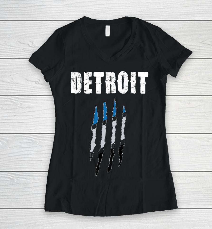 Detroit Lions 313 Women V-Neck T-Shirt