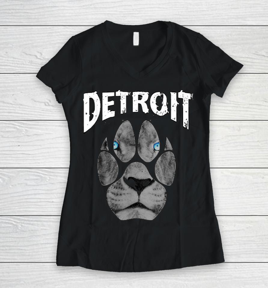 Detroit Lions 313 Women V-Neck T-Shirt
