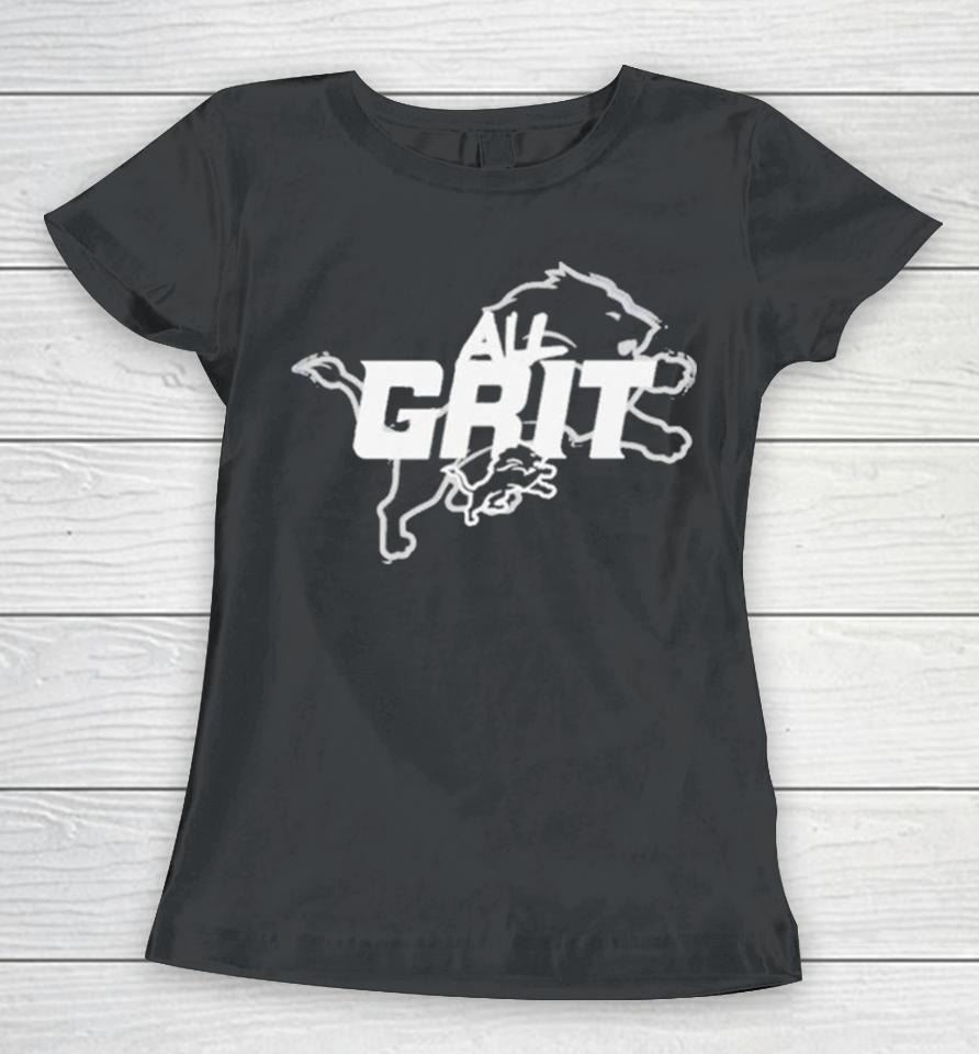 Detroit Lions All Grit Super Logo Women T-Shirt