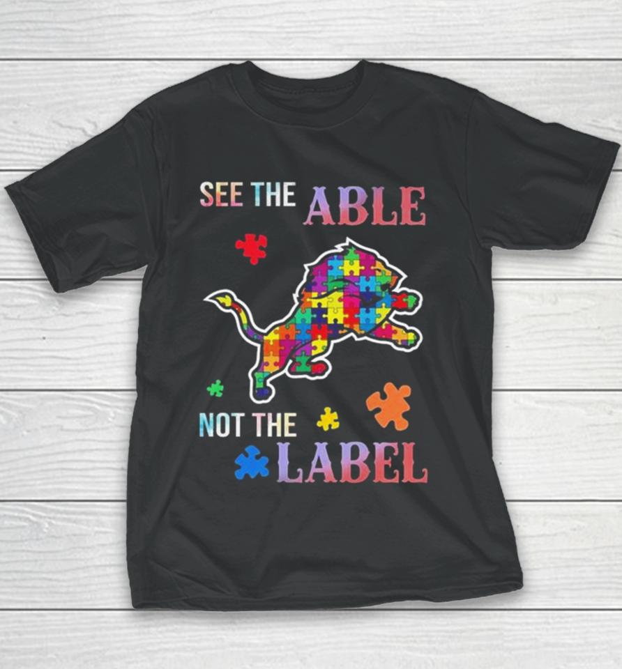 Detroit Lions Autism Awareness See The Able Not The Label Youth T-Shirt