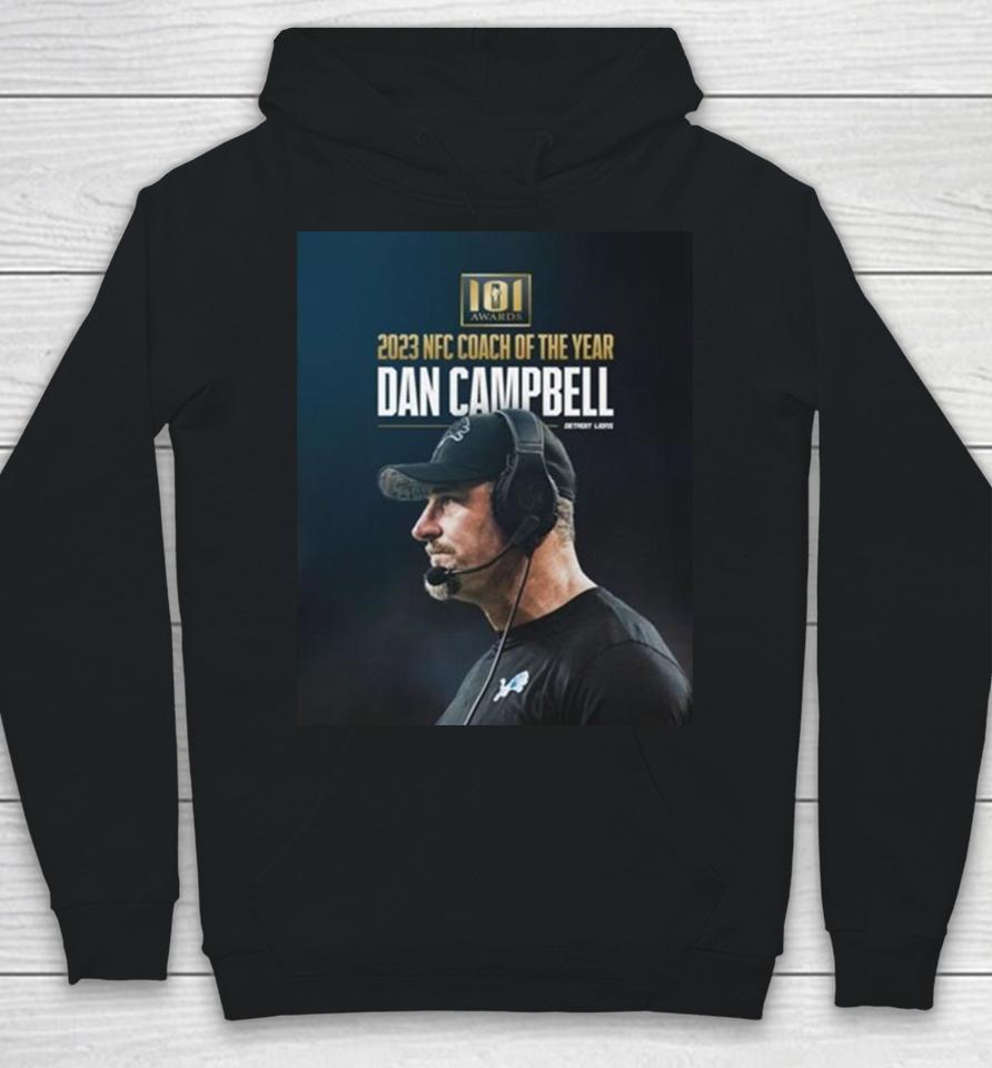 Detroit Lions Dan Campbell 101 Awards 2023 Nfc Coach Of The Year Hoodie