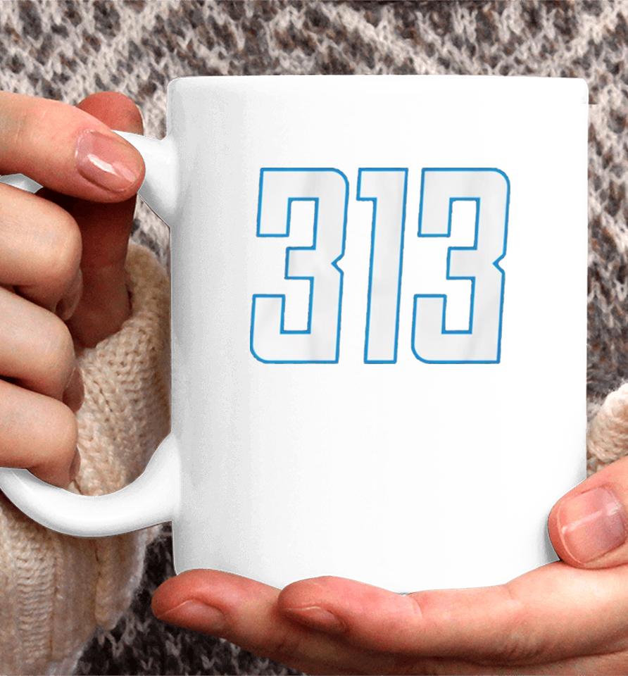 Detroit Lions Football 313 Coffee Mug