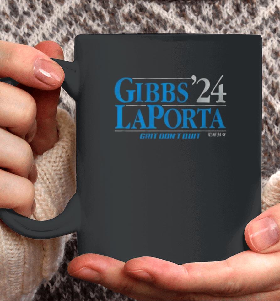 Detroit Lions Gibbs Laporta ’24 Grit Don’t Quit Coffee Mug