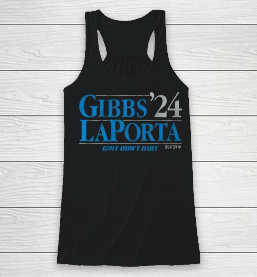 Detroit Lions Gibbs Laporta ’24 Grit Don’t Quit Racerback Tank