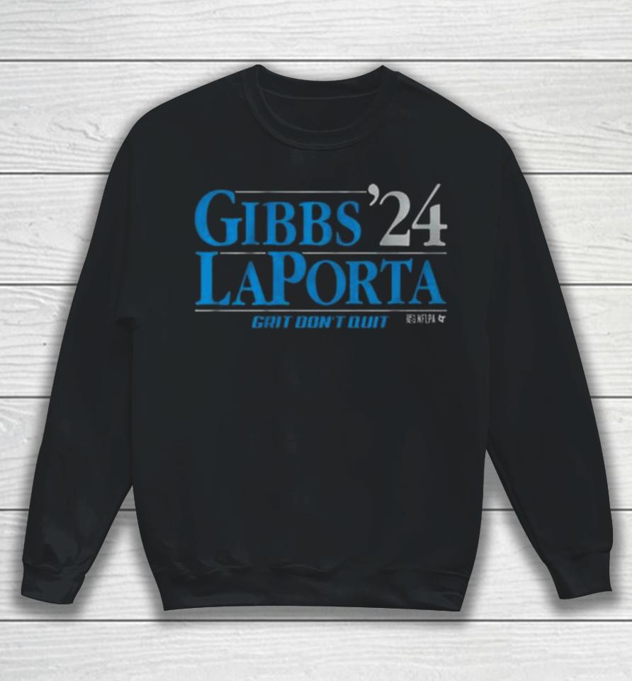 Detroit Lions Gibbs Laporta ’24 Grit Don’t Quit Sweatshirt