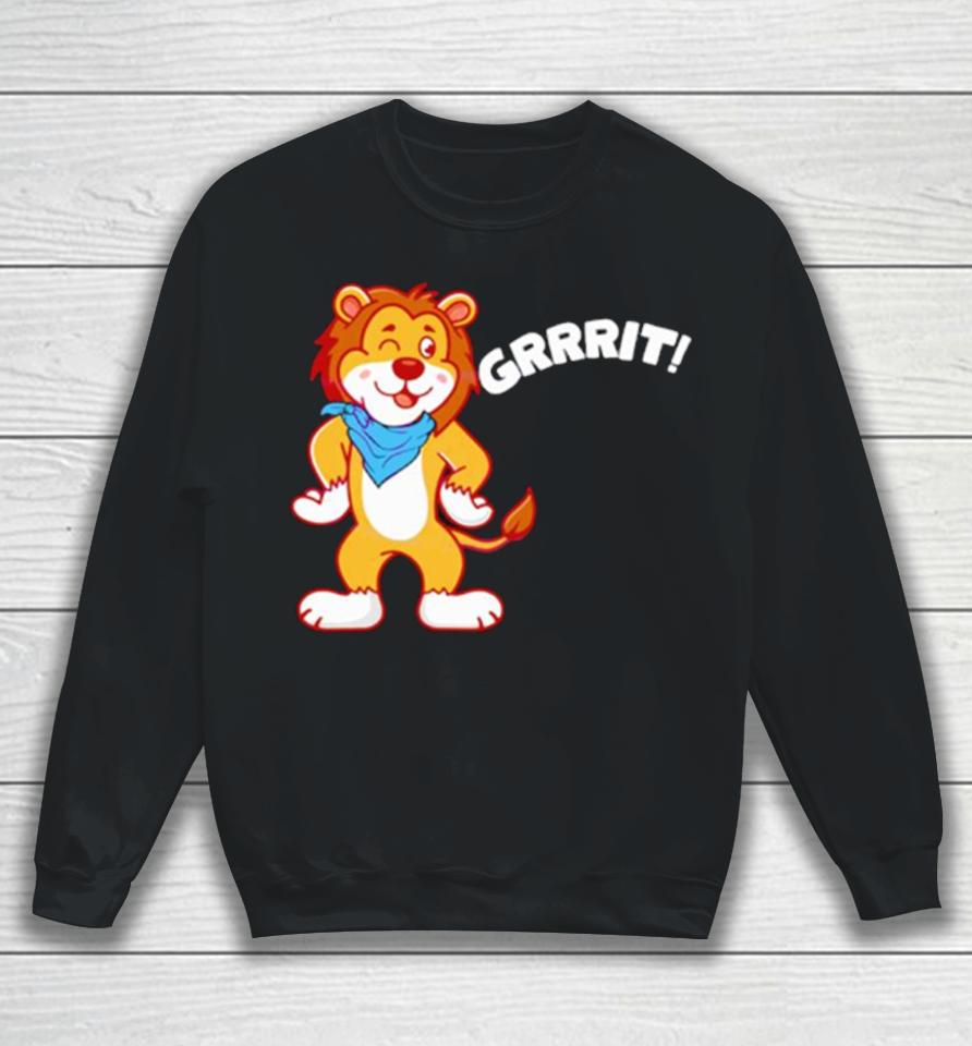 Detroit Lions Grit Mascot Cartoon Sweatshirt