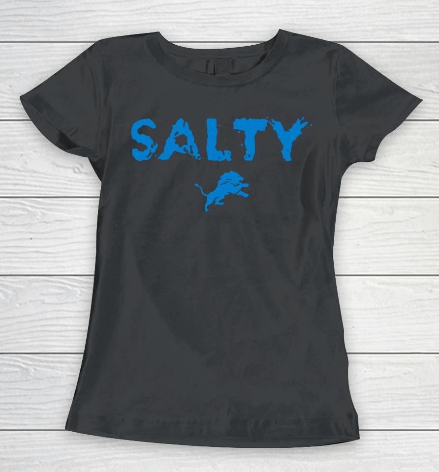 Detroit Lions Jared Goff Salty Women T-Shirt