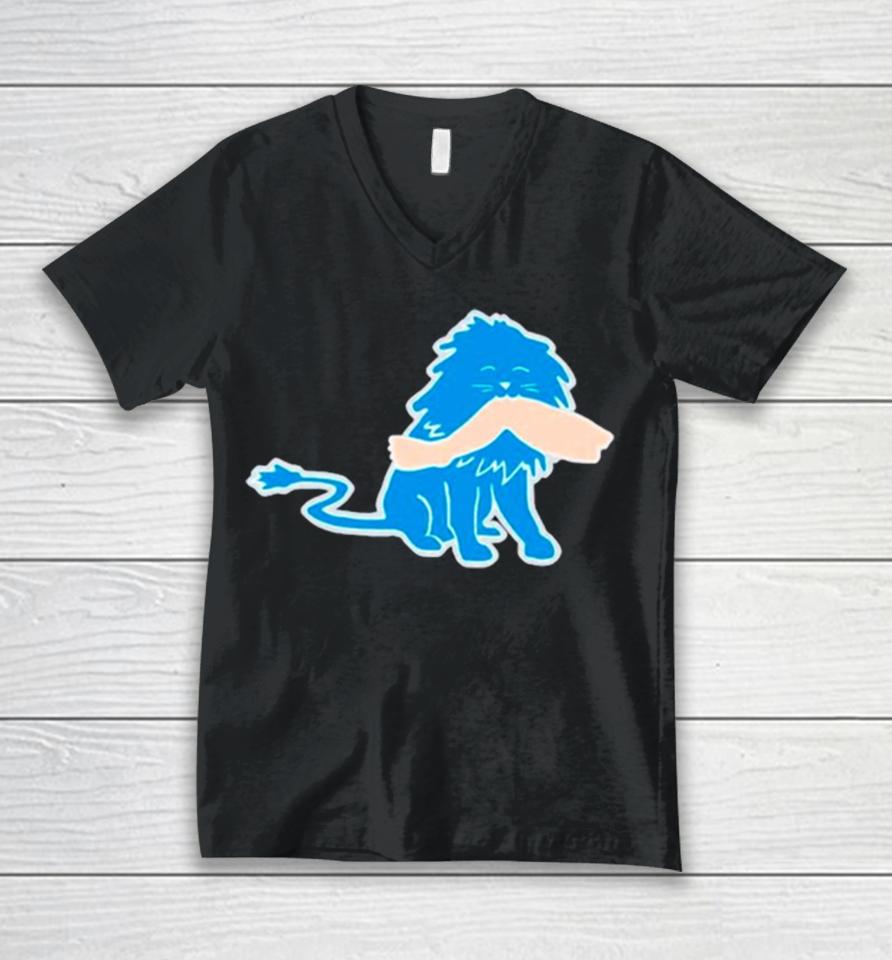 Detroit Lions Kneecaps Be Gone Unisex V-Neck T-Shirt