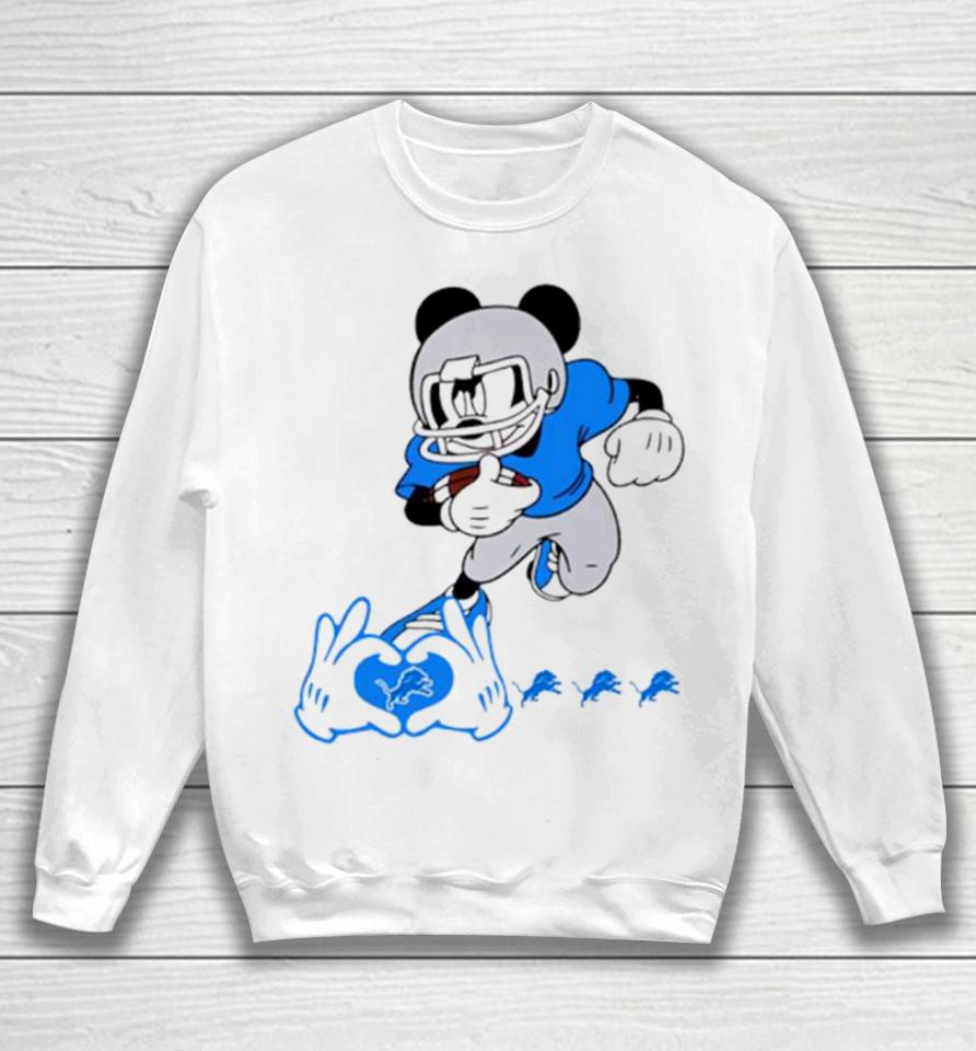 Detroit Lions Mickey Love Nfl Cartoon Football Sweatshirt