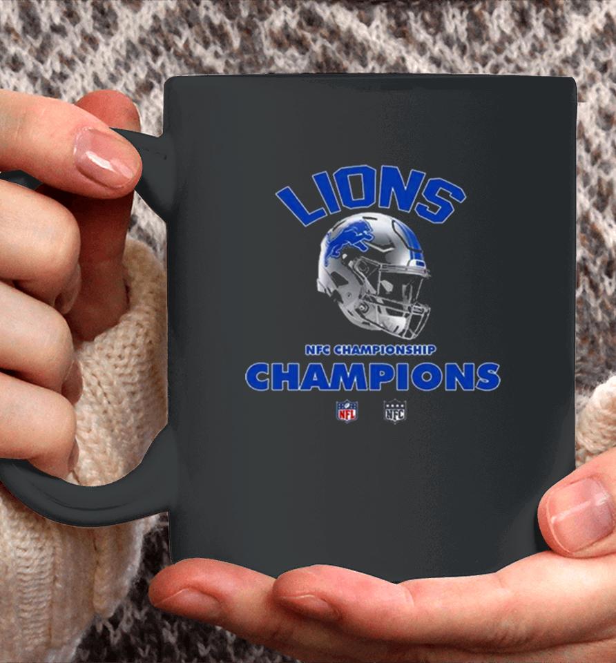 Detroit Lions Nfc Championship Season 2023 2024 Nfl Super Bowl Lvii Merchandise Helmet Winners Fan Gifts Merchandise Coffee Mug