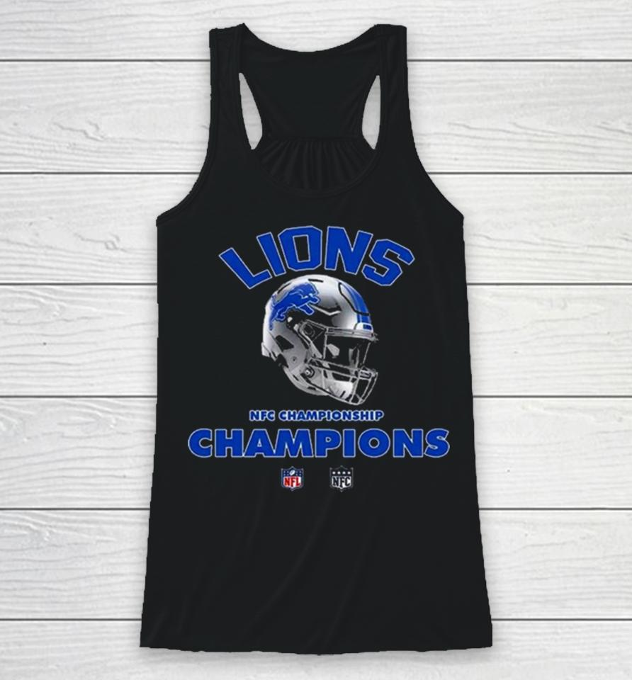 Detroit Lions Nfc Championship Season 2023 2024 Nfl Super Bowl Lvii Merchandise Helmet Winners Fan Gifts Merchandise Racerback Tank
