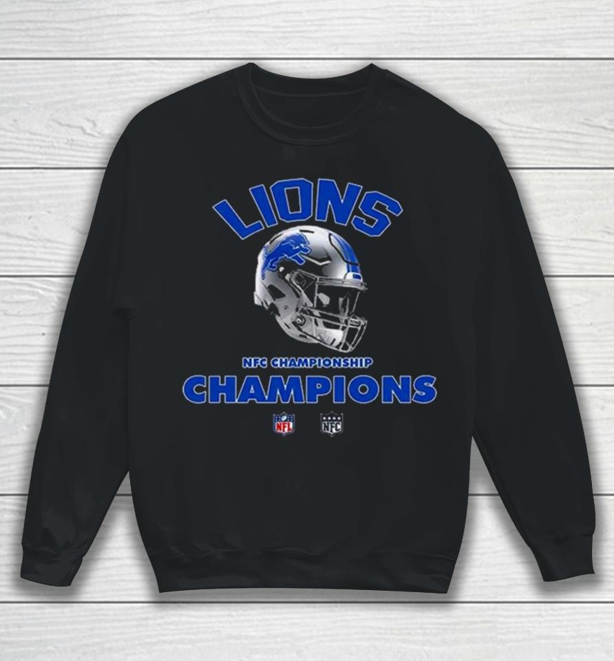 Detroit Lions Nfc Championship Season 2023 2024 Nfl Super Bowl Lvii Merchandise Helmet Winners Fan Gifts Merchandise Sweatshirt