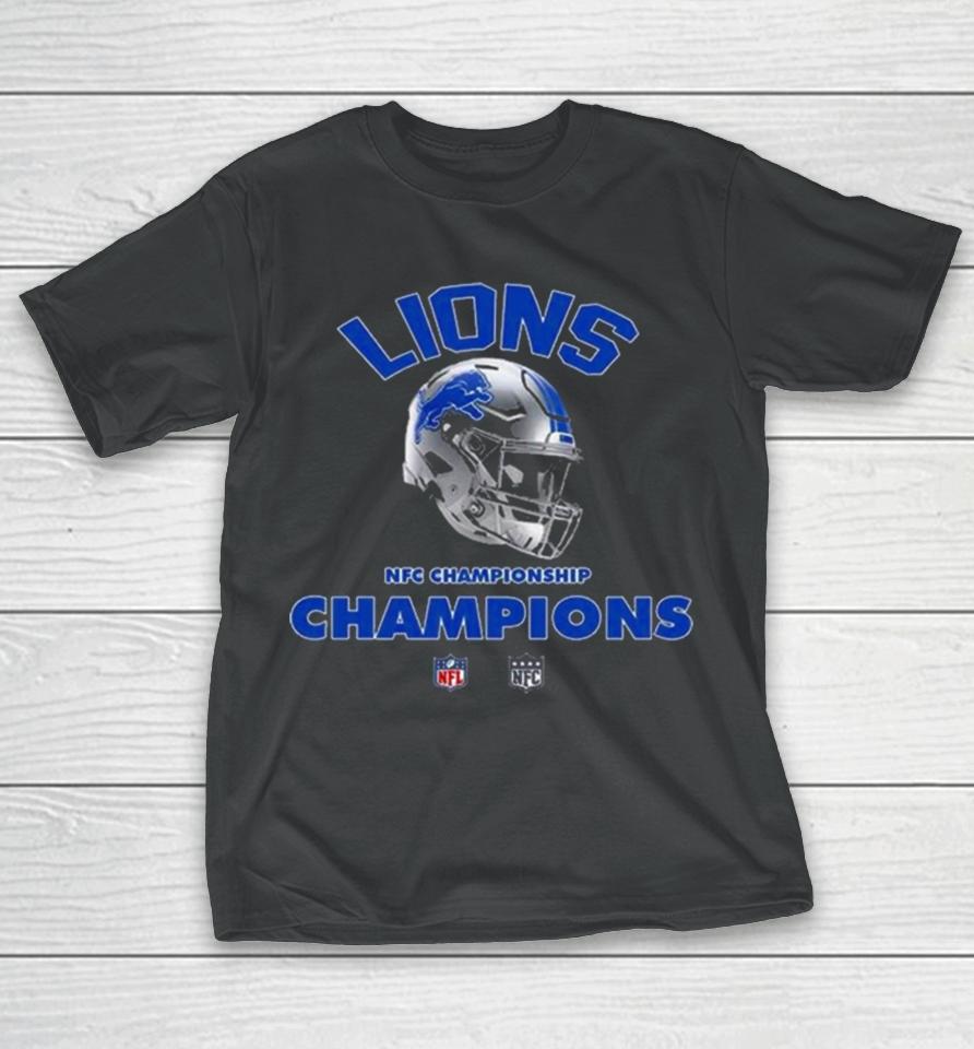Detroit Lions Nfc Championship Season 2023 2024 Nfl Super Bowl Lvii Merchandise Helmet Winners Fan Gifts Merchandise T-Shirt