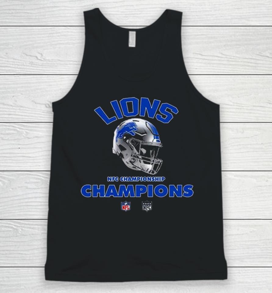 Detroit Lions Nfc Championship Season 2023 2024 Nfl Super Bowl Lvii Merchandise Helmet Winners Fan Gifts Merchandise Unisex Tank Top