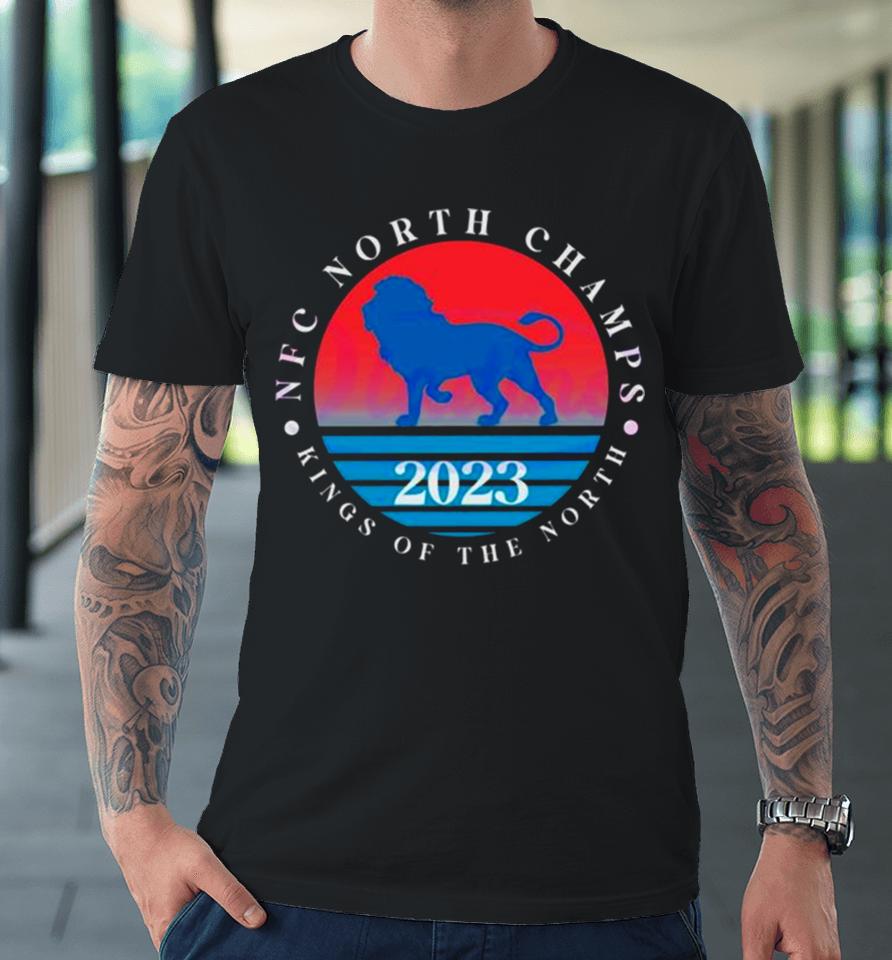 Detroit Lions Nfc North Champs Kings Of The North 2023 Vintage Premium T-Shirt