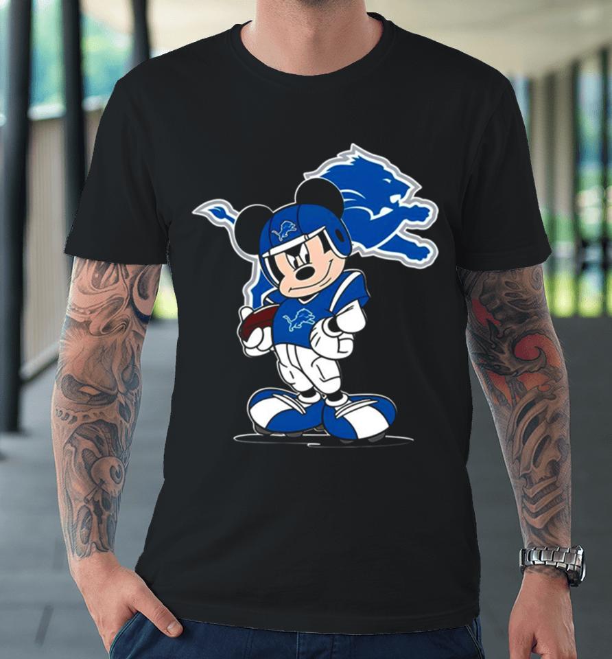 Detroit Lions Nfl Mickey Mouse Fan Premium T-Shirt