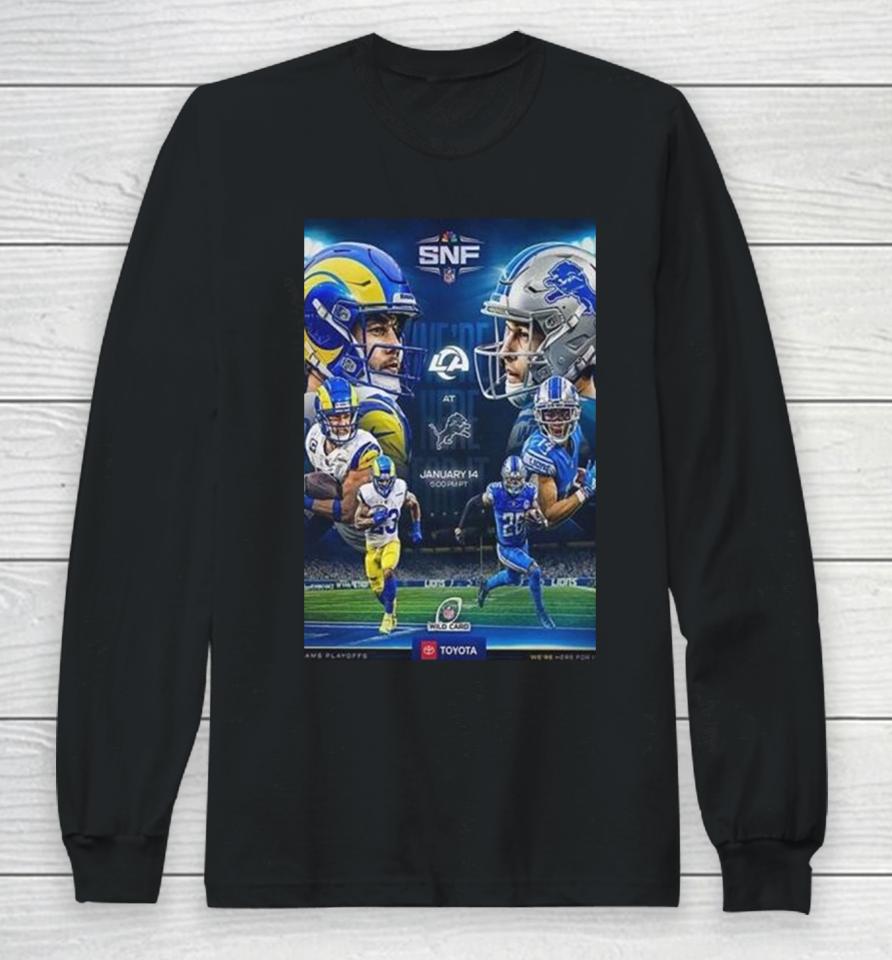Detroit Lions Vs Los Angeles Rams In Nfl Wild Card 14 January 2024 Long Sleeve T-Shirt