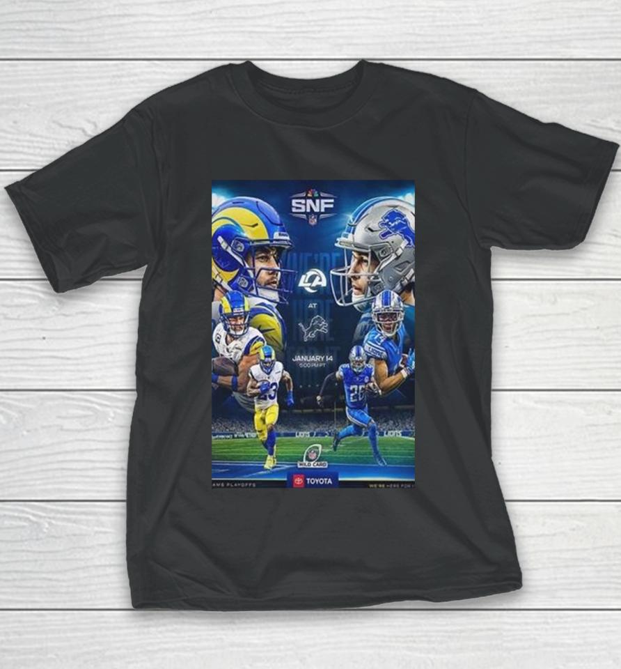 Detroit Lions Vs Los Angeles Rams In Nfl Wild Card 14 January 2024 Youth T-Shirt