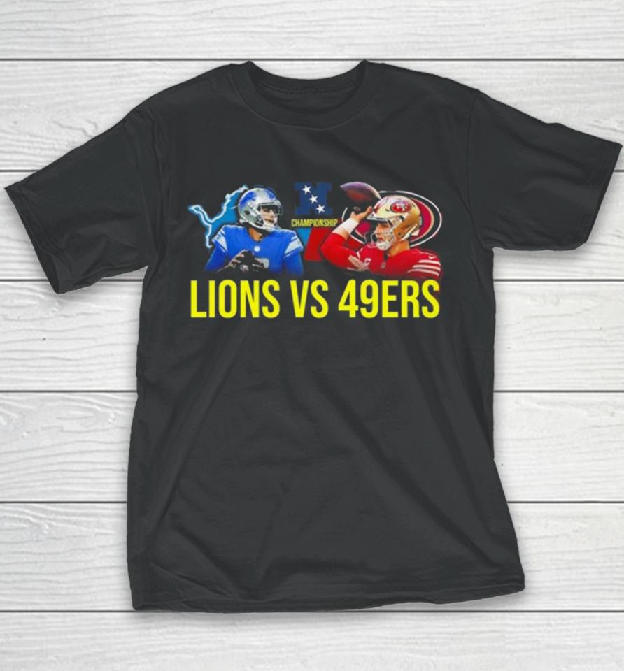 Detroit Lions Vs. San Francisco 49Ers Nfc Championship 2024 Youth T-Shirt