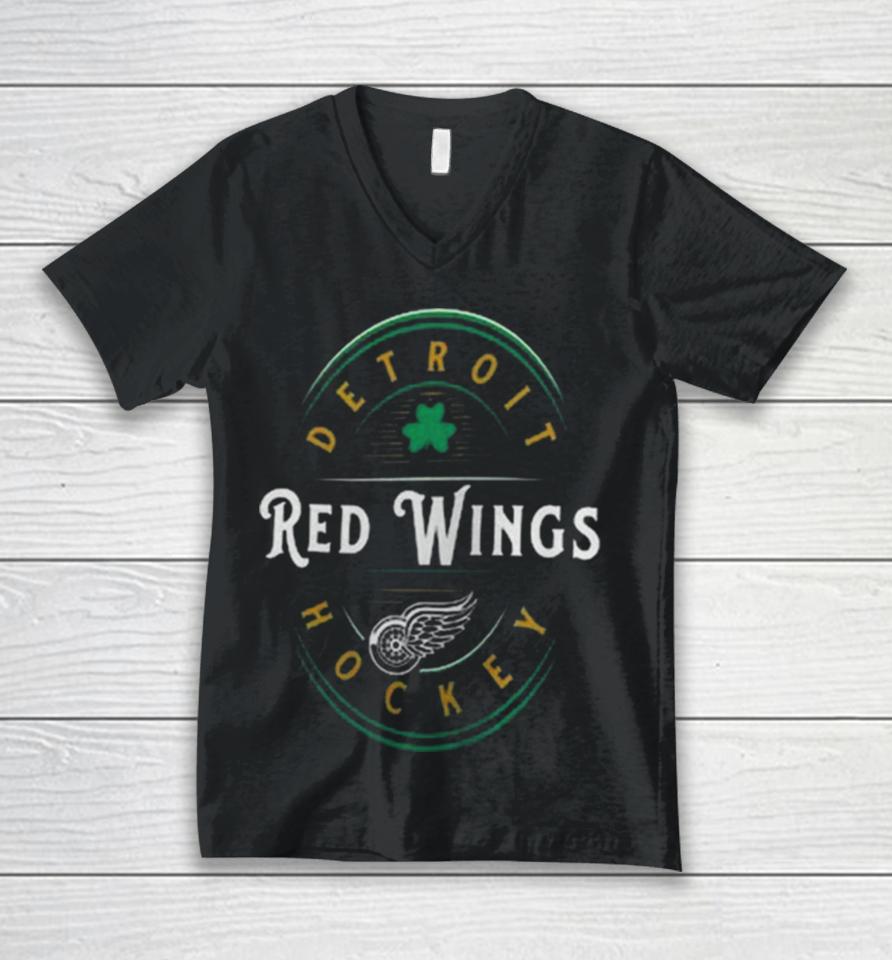 Detroit Red Wings Fanatics Branded St. Patrick’s Day Forever Lucky Unisex V-Neck T-Shirt