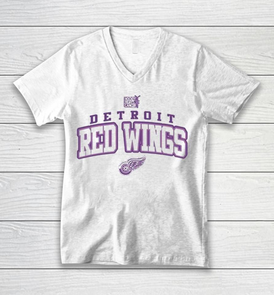 Detroit Red Wings Levelwear Hockey Fights Cancer Richmond T Unisex V-Neck T-Shirt