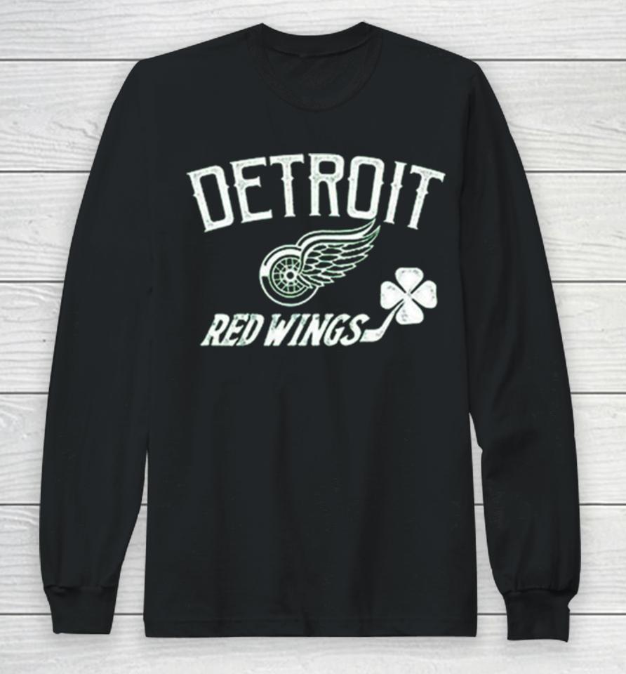 Detroit Red Wings Levelwear Youth St. Patrick’s Day Little Richmond Clover Long Sleeve T-Shirt
