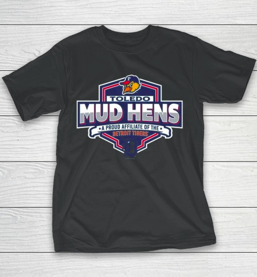Detroit Tigers 2024 Toledo Mud Hens A Proud Affiliate Of The Youth T-Shirt