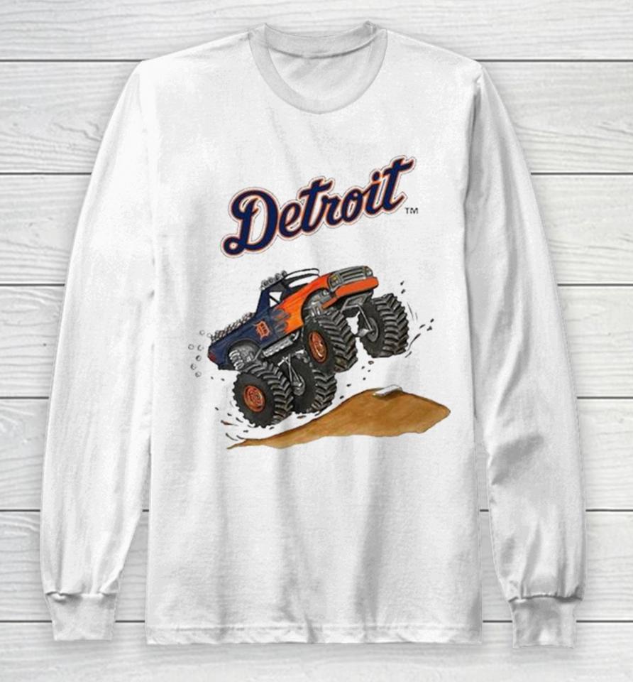Detroit Tigers Monster Truck Mlb Long Sleeve T-Shirt