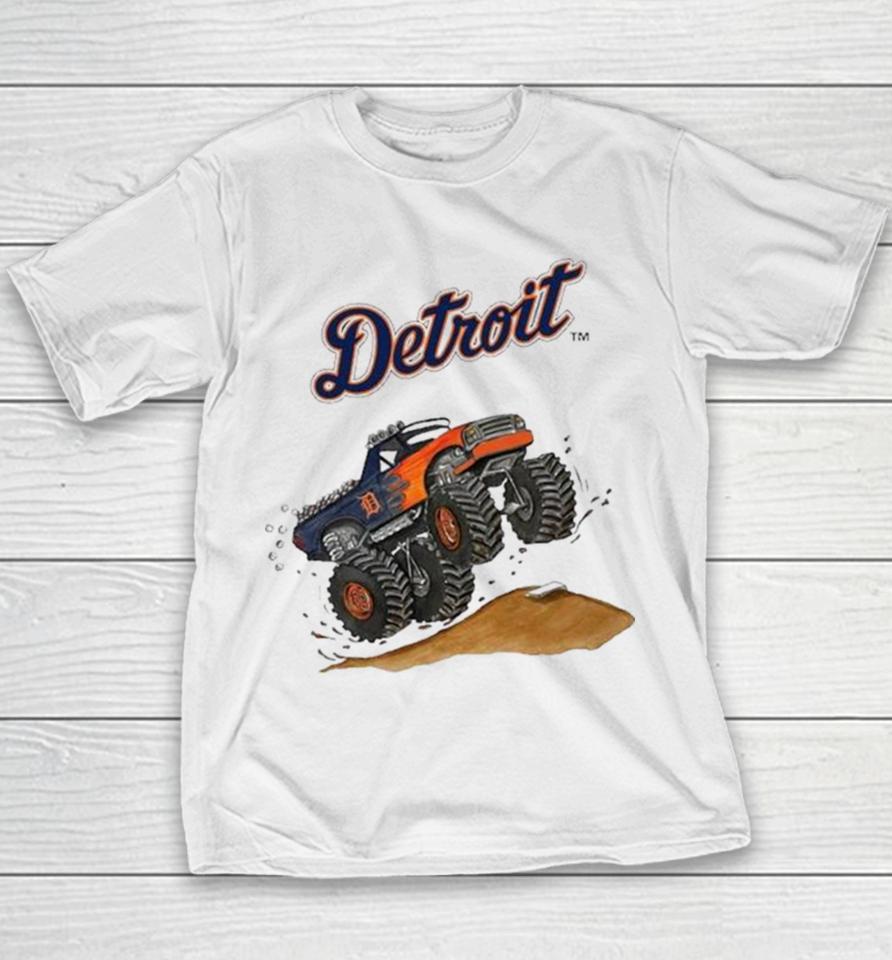 Detroit Tigers Monster Truck Mlb Youth T-Shirt