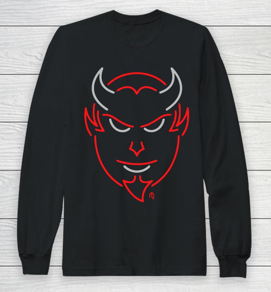 Devil Face Neon Long Sleeve T-Shirt
