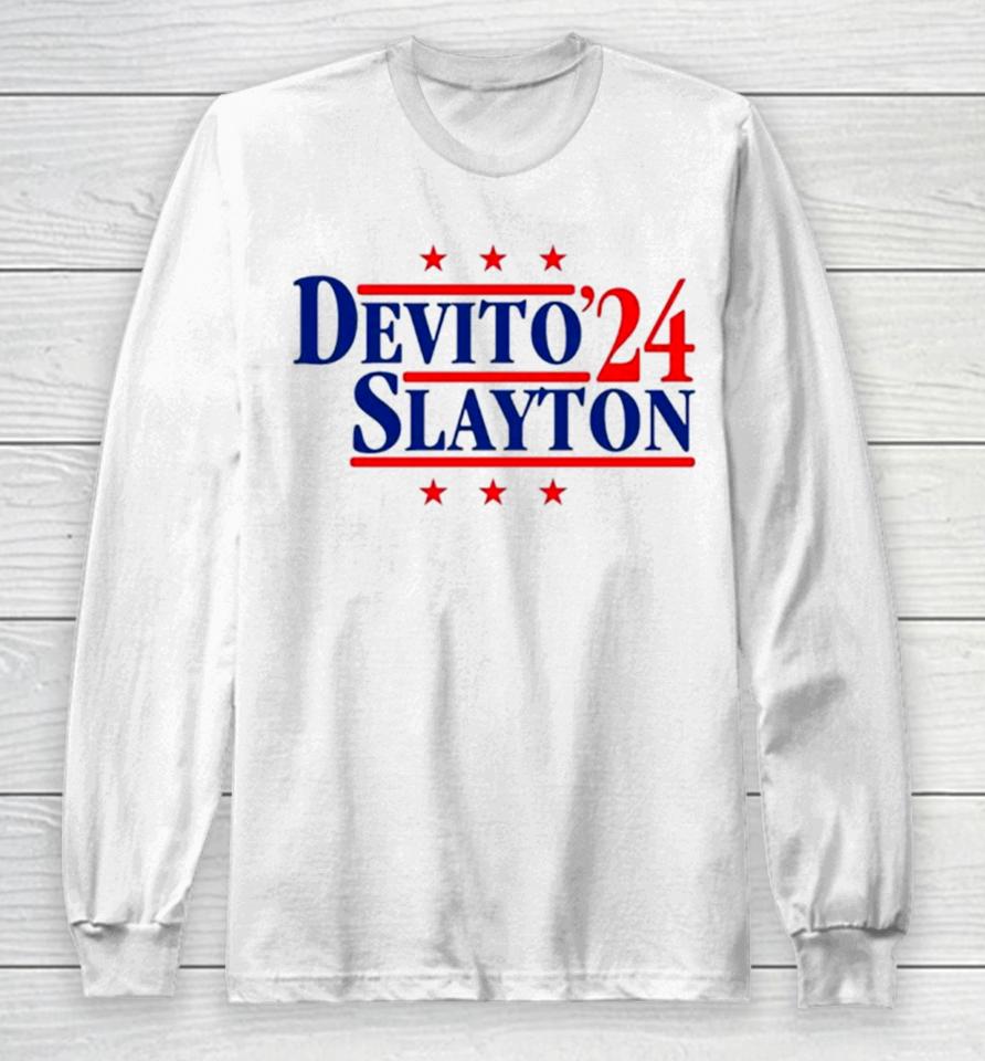 Devito And Slayton ’24 New York Football Legends Political Campaign Parody Long Sleeve T-Shirt